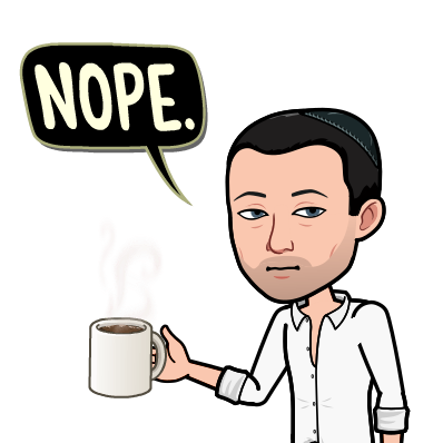 A bitmoji saying "nope"